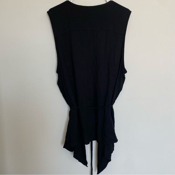 NWT Emaline Women Black Wrap Tank Top Size 2X - Picture 3 of 6